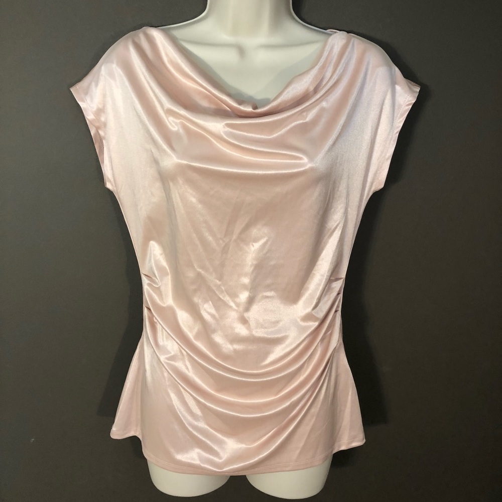 Pink silk-like blouse